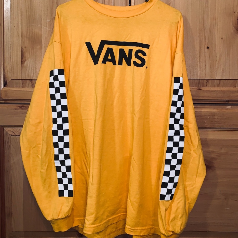 Yellow long sleeve Vans classic shirt.